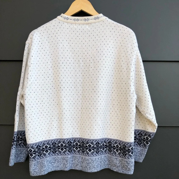 Vintage Classic Blues Sweater - 1/4 button down - made in USA - Size L - Picture 2 of 7